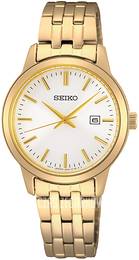 Seiko Classic Biały/Stal w odcieniu złota Ø30 mm SUR412P1