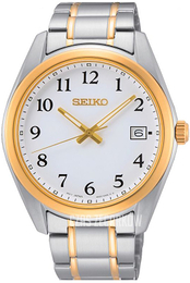 Seiko Neo Classic Biały/Stal w odcieniu złota Ø40 mm SUR460P1