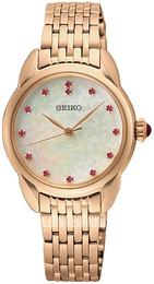 Seiko Classic Biały/Stal w odcieniu złota Ø28.7 mm SUR564P1