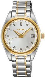 Seiko Classic Srebrny/Stal w odcieniu złota Ø32 mm SUR582P1