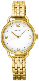 Seiko Dress Ladies Biały/Stal w odcieniu złota Ø26.5 mm SUR670P1