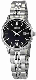 Seiko Dress Ladies Czarny/Stal Ø30 mm SUR707P1
