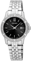 Seiko Dress Czarny/Stal Ø27 mm SUR733P1