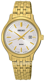 Seiko Dress Ladies Biały/Stal w odcieniu złota Ø31 mm SUR792P1