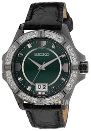 Seiko Dress Ladies Zielony/Skóra Ø36 mm SUR805P1
