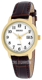 Seiko Dress Biały/Skóra Ø29 mm SUR822