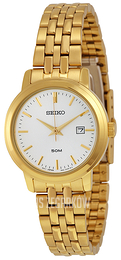 Seiko Dress Ladies Biały/Stal w odcieniu złota Ø28 mm SUR824