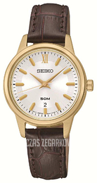Seiko Biały/Skóra Ø28.5 mm SUR890P1