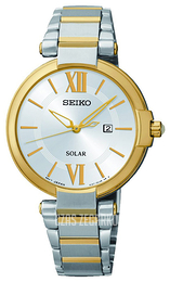Seiko Dress Srebrny/Stal w odcieniu złota Ø32 mm SUT154