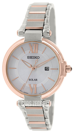 Seiko Dress Srebrny/Stal w kolorze różowego złota Ø31 mm SUT156