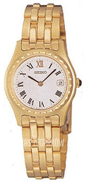 Seiko Biały/Pozlacana SWB012