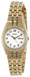 Seiko Dress Ladies Biały/Stal w odcieniu złota Ø24 mm SXA126
