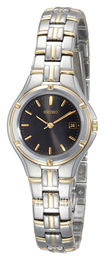 Seiko Dress Ladies Czarny/Stal w odcieniu złota Ø27 mm SXDA90