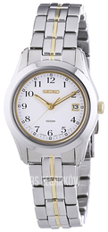 Seiko Dress Ladies Biały/Stal w odcieniu złota Ø26 mm SXDB39P1