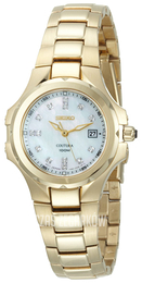 Seiko Coutura Biały/Stal w odcieniu złota Ø28 mm SXDB62