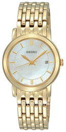 Seiko Dress Ladies Biały/Stal w odcieniu złota Ø27 mm SXDB94P1