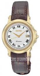 Seiko Premier Srebrny/Skóra Ø28 mm SXDE44P1