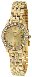 Seiko Dress Ladies Żółte złoto/Stal w odcieniu złota Ø28 mm SXDE54