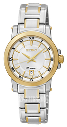 Seiko Premier Srebrny/Stal w odcieniu złota Ø28 mm SXDF44