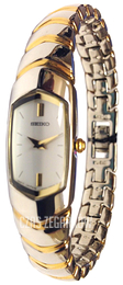 Seiko Dress Ladies Biały/Stal w odcieniu złota SYL757