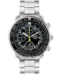 Seiko Chronograph Czarny/Stal Ø42 mm SNA411