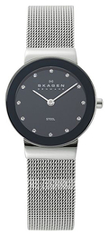 Skagen Freja Czarny/Stal Ø26 mm 358SSSBD