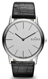 Skagen Ancher Biały/Skóra Ø39 mm 858XLSLC