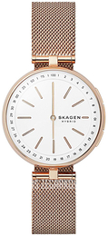 Skagen Signatur Biały/Stal w kolorze różowego złota Ø36 mm SKT1404