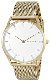 Skagen Holst Biały/Stal w odcieniu złota Ø34 mm SKW2377