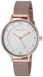 Skagen Anita Biały/Stal w kolorze różowego złota Ø30 mm SKW2650