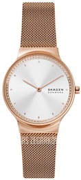 Skagen Freja Srebrny/Stal w kolorze różowego złota Ø34 mm SKW3020