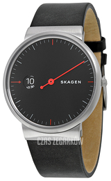Skagen Ancher Czarny/Skóra Ø40 mm SKW6236