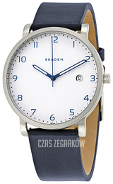 Skagen Hagen Biały/Skóra Ø40 mm SKW6335