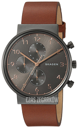 Skagen Ancher Czarny/Skóra Ø40 mm SKW6418