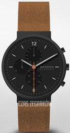 Skagen Ancher Czarny/Skóra Ø40 mm SKW6767