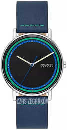 Skagen Signatur Czarny/Skóra Ø40 mm SKW6901