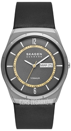 Skagen Melbye Titanium Szary/Skóra Ø40 mm SKW6907
