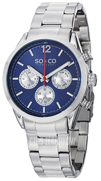 So & Co New York Monticello Niebieski/Stal Ø42 mm 5004.3