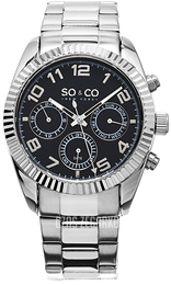 So & Co New York Madison Czarny/Stal Ø42 mm 5009.1