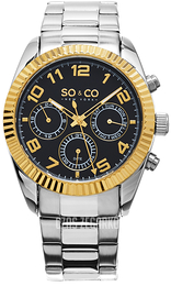 So & Co New York Madison Czarny/Stal Ø42 mm 5009.3