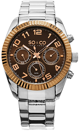So & Co New York Madison Brązowy/Stal Ø42 mm 5009.4