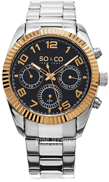 So & Co New York Madison Czarny/Stal Ø42 mm 5009.5
