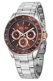 So & Co New York Monticello Brązowy/Stal Ø44 mm 5010B.4