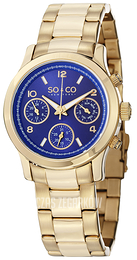 So & Co New York Madison Niebieski/Stal w odcieniu złota Ø38 mm 5012.3