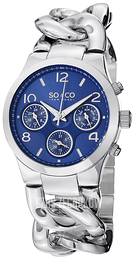 So & Co New York SoHo Niebieski/Stal Ø38 mm 5013.6