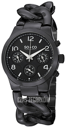 So & Co New York SoHo Czarny/Stal Ø38 mm 5013.7