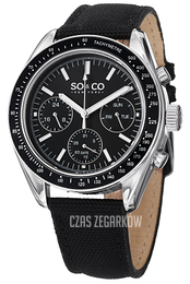 So & Co New York Monticello Czarny/Skóra Ø40 mm 5027.1