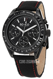 So & Co New York Monticello Czarny/Skóra Ø40 mm 5027.2