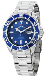 So & Co New York Yacht Timer Niebieski/Stal Ø45 mm 5042.2