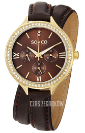 So & Co New York Madison Brązowy/Skóra Ø38 mm 5047S.2